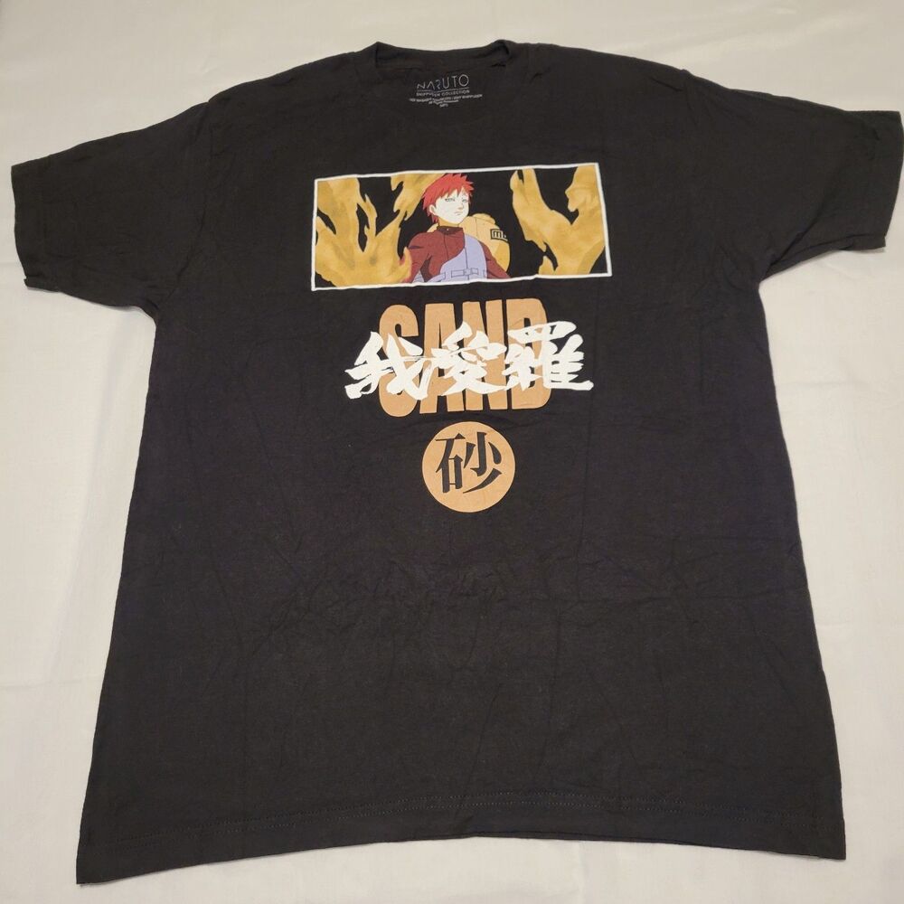 2007 Naruto Shippuden Men's Gaara of the Desert Sand T-Shirt Size Large Vintage